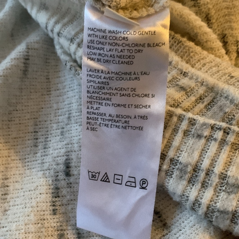 Anthropologie Cream Speckled Cowl Neck Pullover - Picture 5 of 5